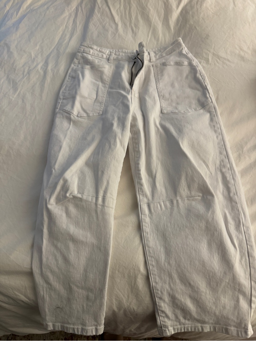 Amazon Women's White Wide-Leg Utility Pants
